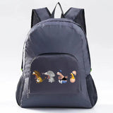 Foldable Backpack 3D Printed Ultralight Outdoor Pack Grey Travel Hiking