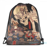 Mitsukuni Skeleton Spectre USB Charge Backpack Men Women Travel Laptop Bag