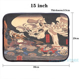 Mitsukuni Skeleton Spectre USB Charge Backpack Men Women Travel Laptop Bag
