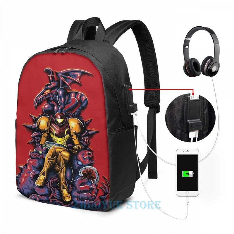 Metroid Gaming USB Charge Backpack - Huntress' Throne