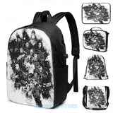 Funny Graphic Mass Effect USB Charge Backpack
