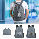 Waterproof Foldable Backpack Skull Pattern Hiking Bag