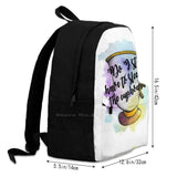 Large Capacity Laptop Travel Backpack Beauty Beast Chip Cup Watercolour