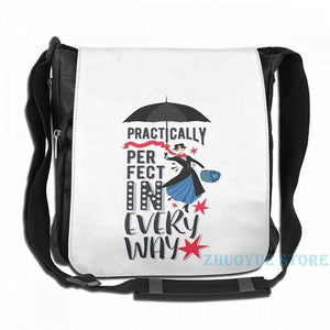 Funny Mary Poppins USB Charge Backpack School Travel Bag