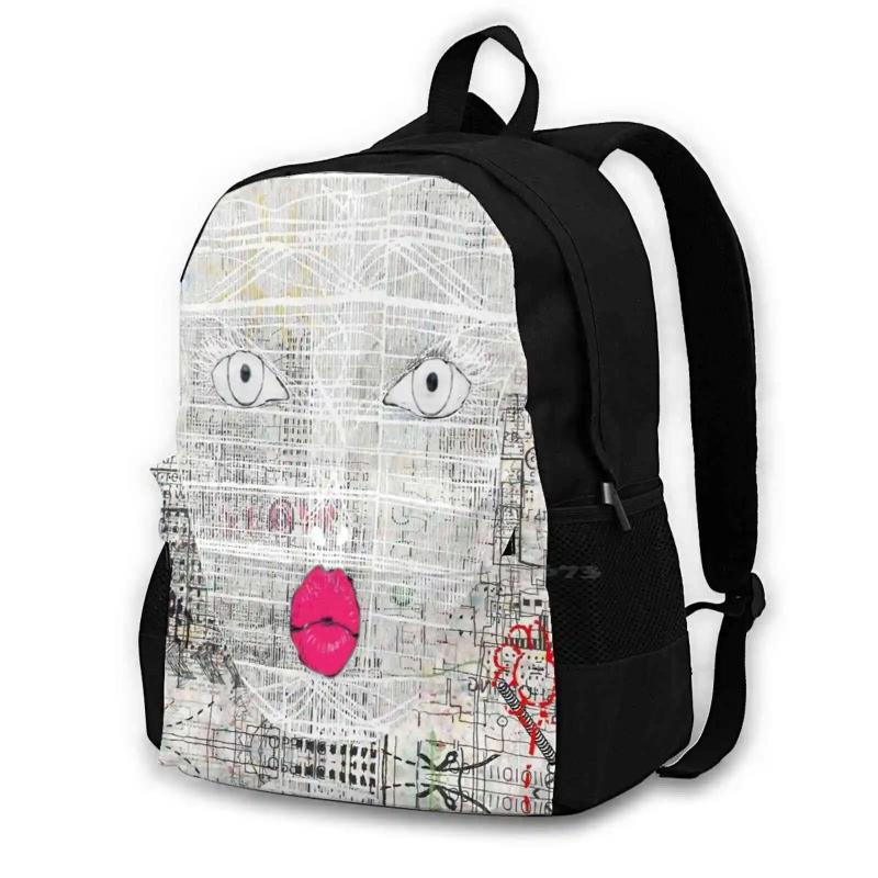 Abstract Dinosaur Art Student Backpack Laptop Travel Bag