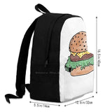 Burger Illustration Large Capacity Backpack Laptop Travel Bags
