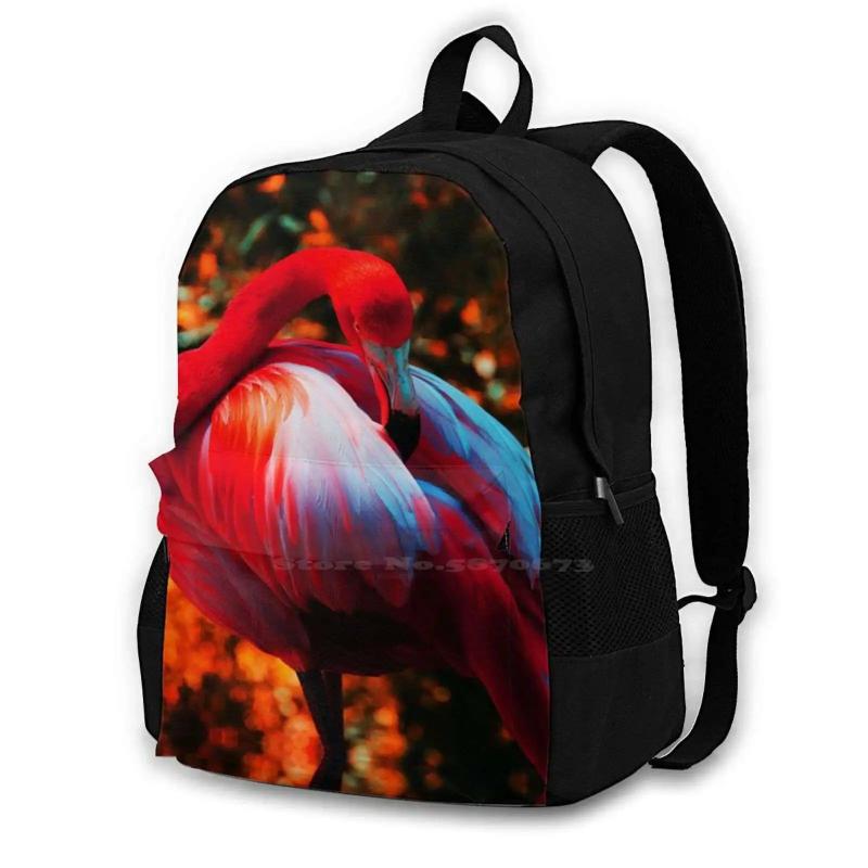 Flamingo Bird Backpack for Men Women Girls Teenage
