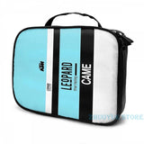 Funny Leopard Racing Backpack USB Charge School Travel Laptop Bag
