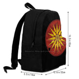 Macedonia Symbol School Bag Big Capacity Backpack Laptop 15 Inch