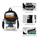 Colorful Skull Backpack for School Laptop Travel