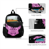 Neon Skull Travel Backpack Bag