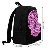 Neon Skull Travel Backpack Bag