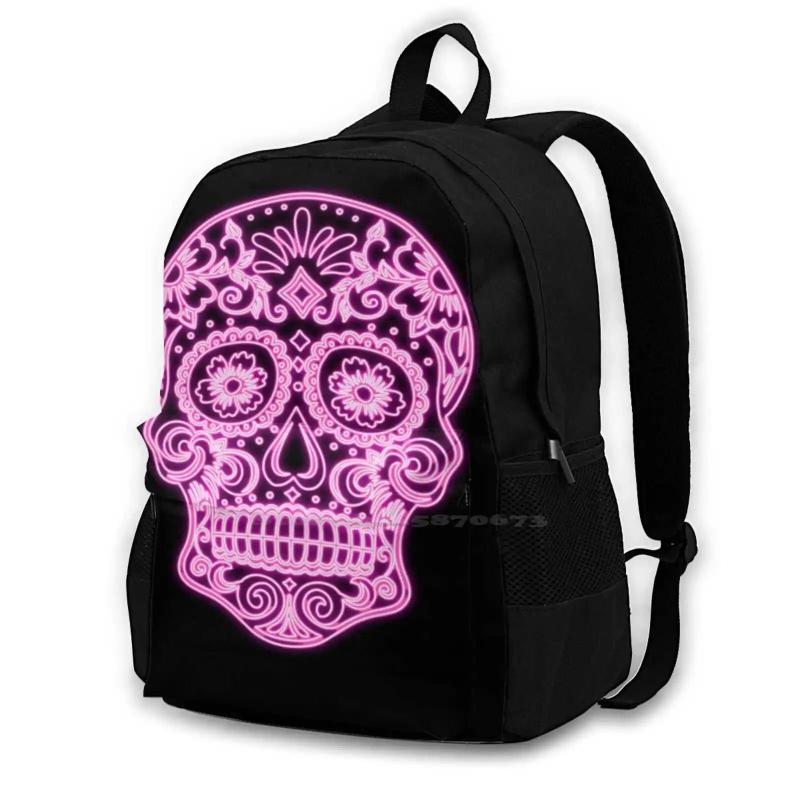 Neon Skull Travel Backpack Bag