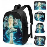 Funny Graphic The Neverending Story USB Charge Backpack