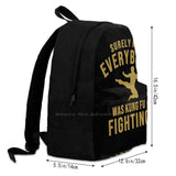 Kung Fu Master Backpack for Men Women Girls