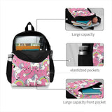 Unicorn & Rainbows Pink Laptop Bagpack Bags