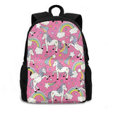 Unicorn & Rainbows Pink Laptop Bagpack Bags