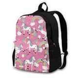Unicorn & Rainbows Pink Laptop Bagpack Bags
