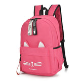Cartoon Cat Ears Backpack Girl Schoolbag for Teenage Women Back Pack Nylon