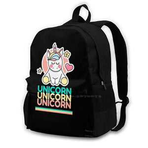Retro Unicorn Backpack For Student School Laptop Travel Bag Unicorn Girly Dorm