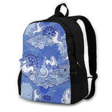 Unicorn Patterns Backpack Schoolbag Zipper Pouch