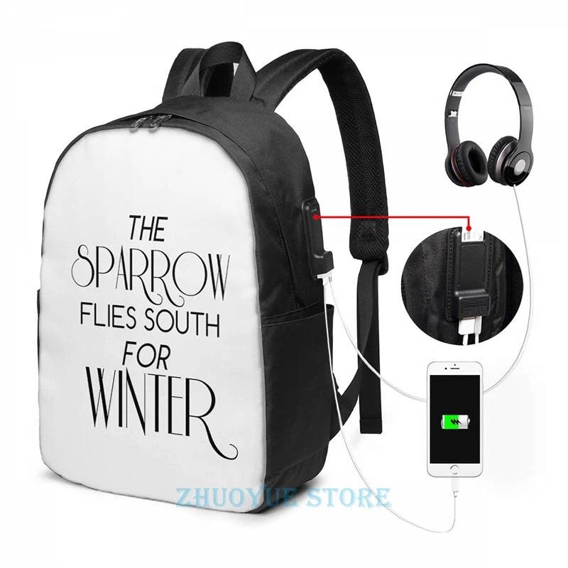 Skulduggery Pleasant Sparrow Flies South USB Charge Backpack