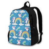 Large Capacity Backpack Laptop Travel Bags Unicorn Mythical Horse Magical