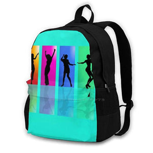 Teen College Student Backpack Laptop Travel Bags Dancers Dance Hip Hop