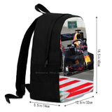 F1 Car School Bag Backpack Laptop 15 Inch Sports Racing Driver FIA Racing