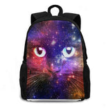 Galaxy Cat Backpack Rainbow Colorful Feline Kitten Space Stars