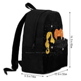 Halloween Glitter Fabric Bag Backpack For Men Women Girls Teenage