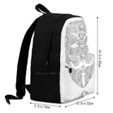 Digital Guy Fawkes Mask Chip Backpack Laptop Travel Bag