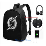 Metroid Samus USB Charge Backpack Men Women Travel Laptop Bag