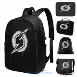 Metroid Samus USB Charge Backpack Men Women Travel Laptop Bag