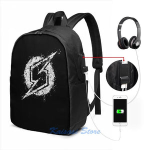 Metroid Samus USB Charge Backpack Men Women Travel Laptop Bag
