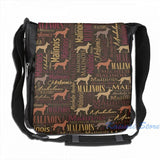 Belgian Malinois Dog Word Art USB Backpack School Travel Laptop Bag