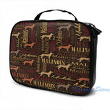 Belgian Malinois Dog Word Art USB Backpack School Travel Laptop Bag