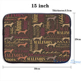 Belgian Malinois Dog Word Art USB Backpack School Travel Laptop Bag