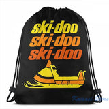 Vintage Ski Doo Snowmobiles USB Backpack Men Women Bag