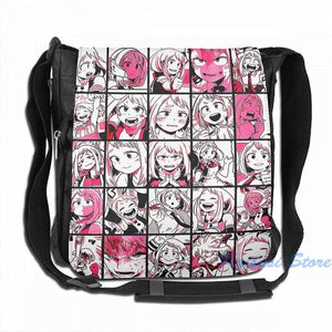 Uraraka Ochako Collage USB Charge Backpack for School Travel