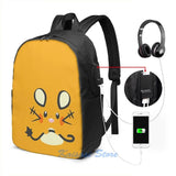 Dedenne USB Charge Backpack School Travel Laptop Bag