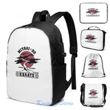 Karate Kid Miyagi Do USB Charge Backpack Men Women School Travel Laptop Bag