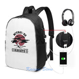 Karate Kid Miyagi Do USB Charge Backpack Men Women School Travel Laptop Bag