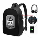 Funny Graphic Print NITW - Witch USB Charge Backpack Men Women Travel Laptop Bag
