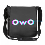 Funny OwO Anime Meme USB Charge Backpack - Vaporwave Graphic Print