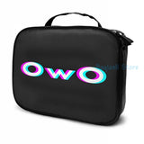 Funny OwO Anime Meme USB Charge Backpack - Vaporwave Graphic Print