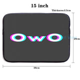 Funny OwO Anime Meme USB Charge Backpack - Vaporwave Graphic Print