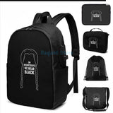 USB Charge Backpack Funny Graphic Print School Travel Laptop Bag
