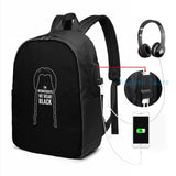 USB Charge Backpack Funny Graphic Print School Travel Laptop Bag