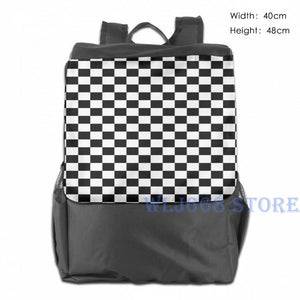 Funny Graphic Print Shoulder Bag - Ska Checkerboard Single Shoulder Backpack